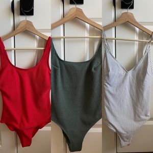 3 H&M one piece swimsuits size Small